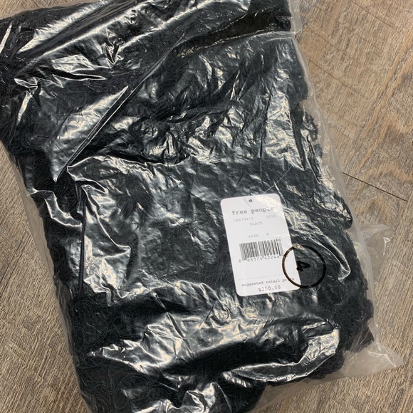 NWT Free People Dusk Lace Party Dress Black - Picture 4 of 5